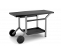 Table roulante acier noir et gris clair pour planchas - Forge Adour