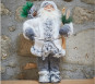 Père Noël debout 45cm - GRIS