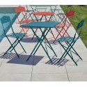 FLORENCE - Table de jardin pliante - 2 places - Bleu Canard