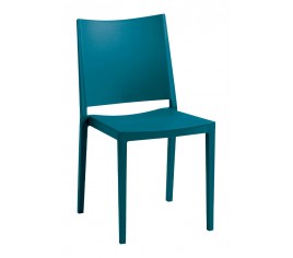 LAGOS - Chaise de jardin plastique - Bleu Pétrole
