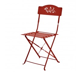 VERONE - Chaise de jardin pliante - Bordeaux