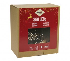 Guirlande électrique 360 LEDs - Blanc Chaud